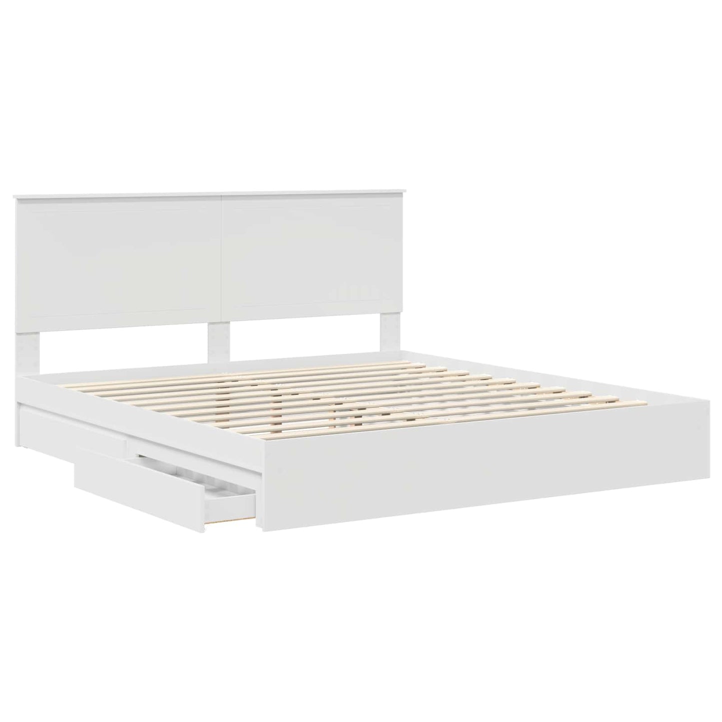vidaXL Storage Bed with Headboard White 180 x 200 cm Engineered Wood
