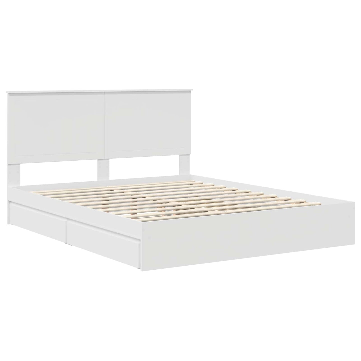 vidaXL Bed Frame with Drawer with Headboard Manual Engineered Wood