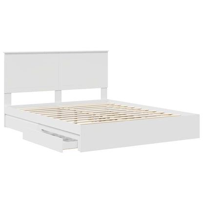 vidaXL Bed Frame with Drawer with Headboard Manual Engineered Wood