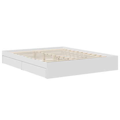vidaXL Bed Frame with Drawer with Headboard Manual Engineered Wood