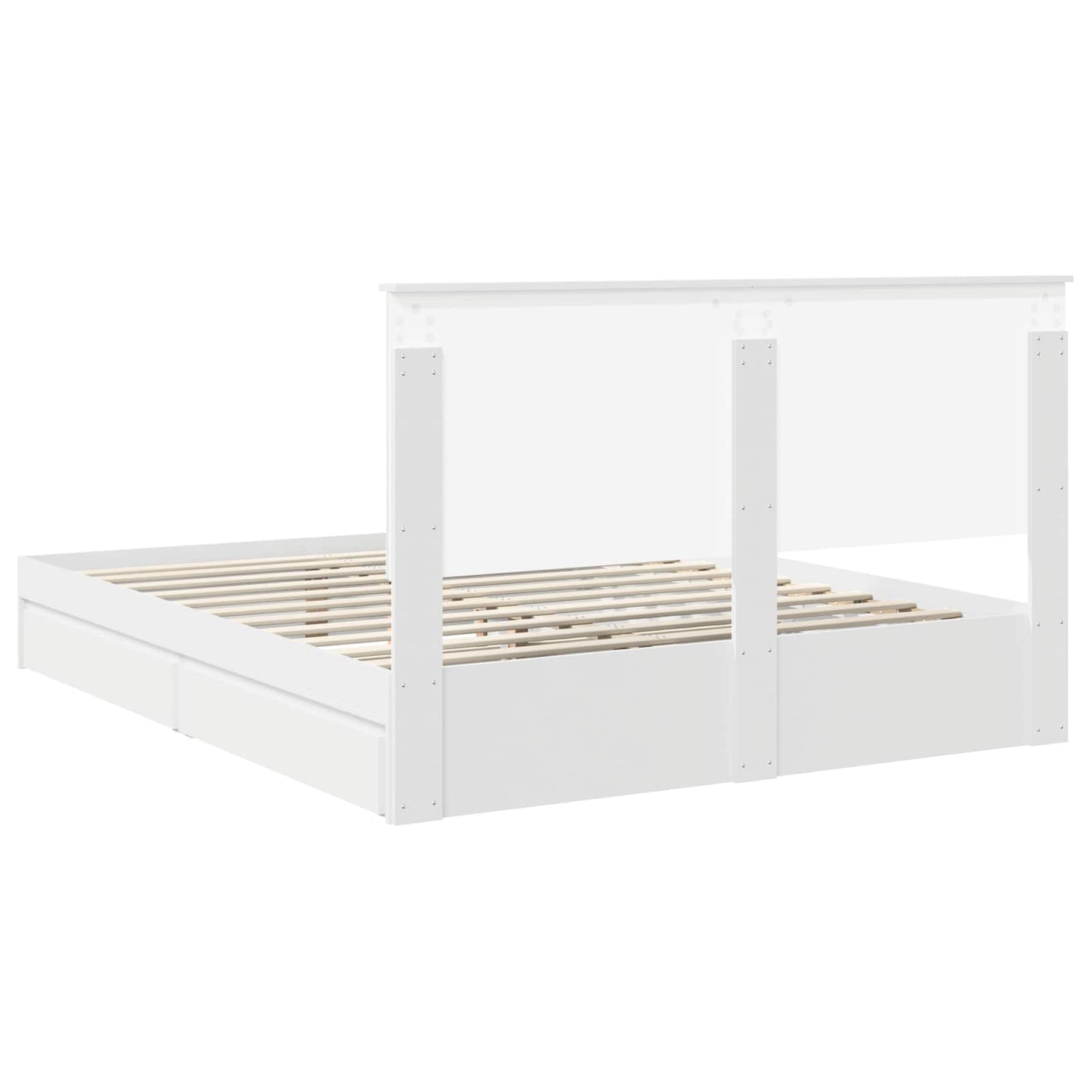 vidaXL Bed Frame with Drawer with Headboard Manual Engineered Wood