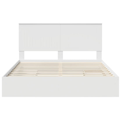 vidaXL Bed Frame with Drawer with Headboard Manual Engineered Wood