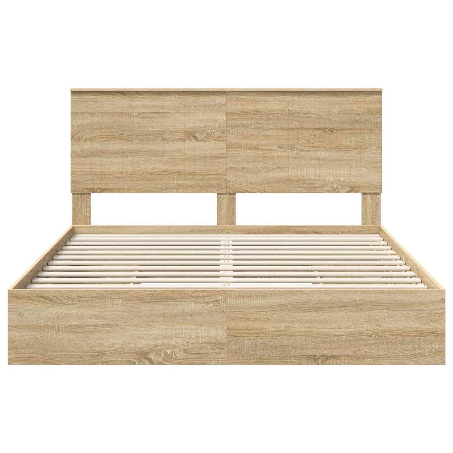vidaXL Storage Bed with Drawer Sonoma Oak 160 x 200 cm Engineered Wood
