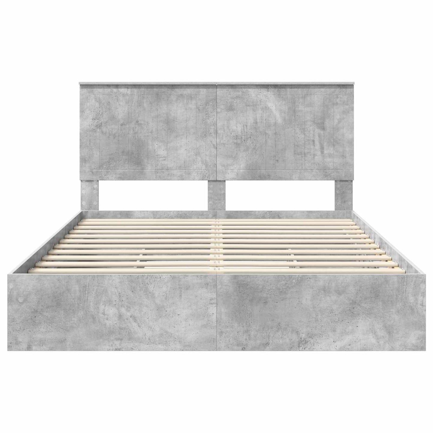 vidaXL Storage Bed Concrete Grey 150 x 200 cm Engineered Wood