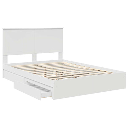 vidaXL Storage Bed with Headboard White 140 x 200 cm Engineered Wood