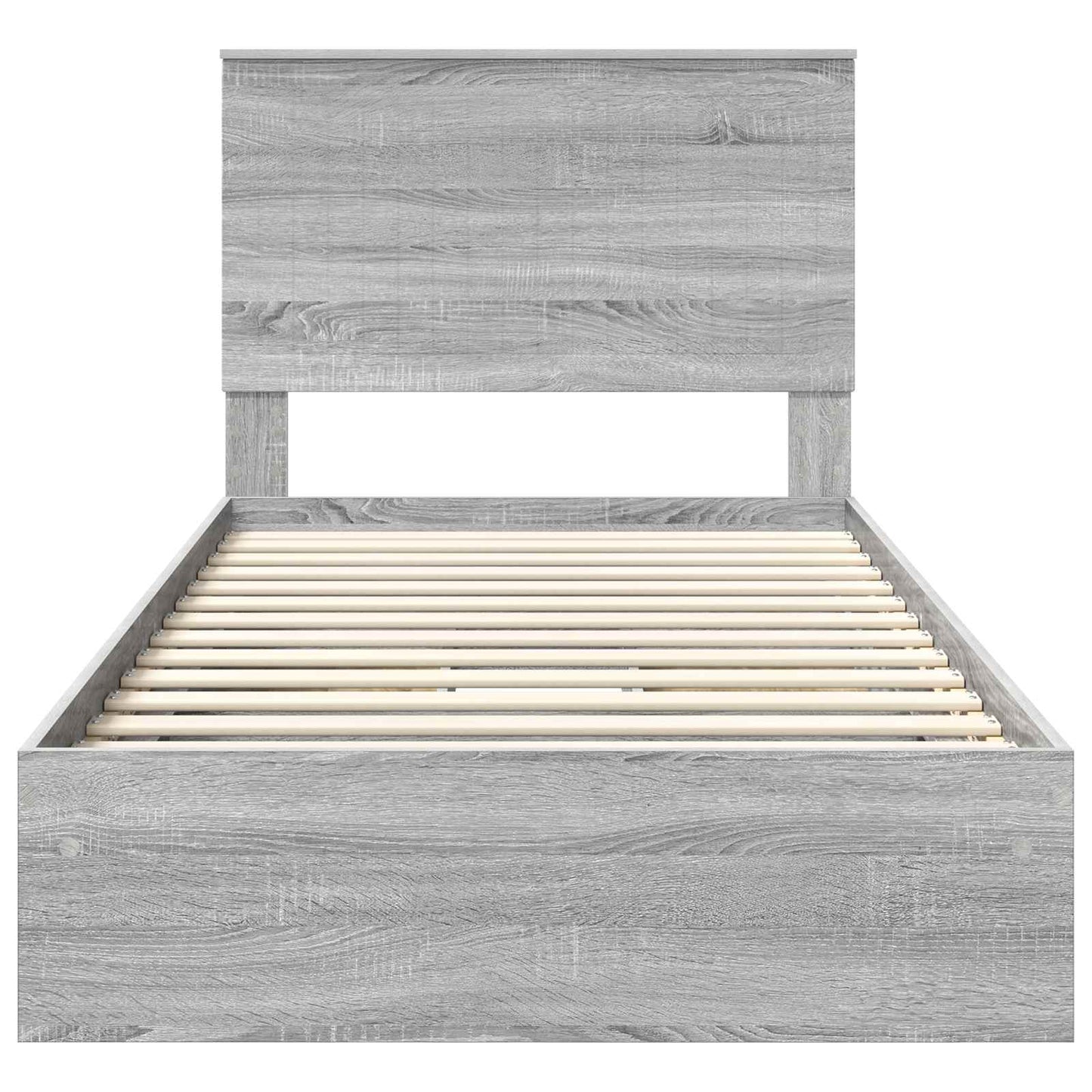 vidaXL Storage Bed Grey Sonoma 100 x 200 cm Engineered Wood