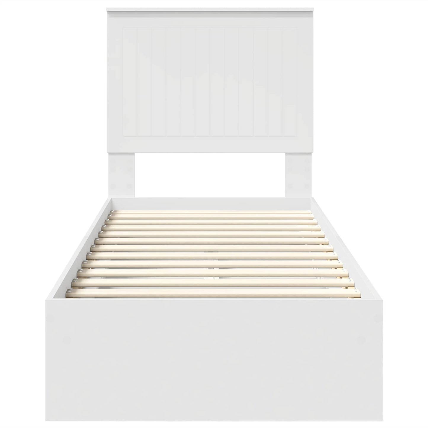 vidaXL Storage Bed with Headboard White 75 x 190 cm Engineered Wood