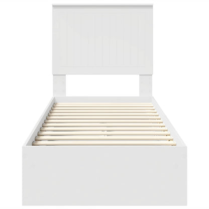 vidaXL Storage Bed with Headboard White 75 x 190 cm Engineered Wood