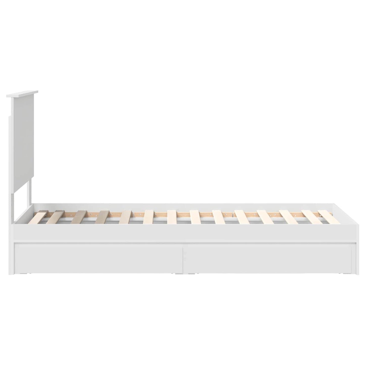vidaXL Storage Bed with Headboard White 75 x 190 cm Engineered Wood