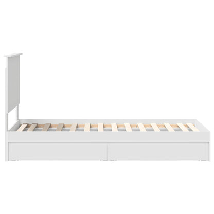 vidaXL Storage Bed with Headboard White 75 x 190 cm Engineered Wood