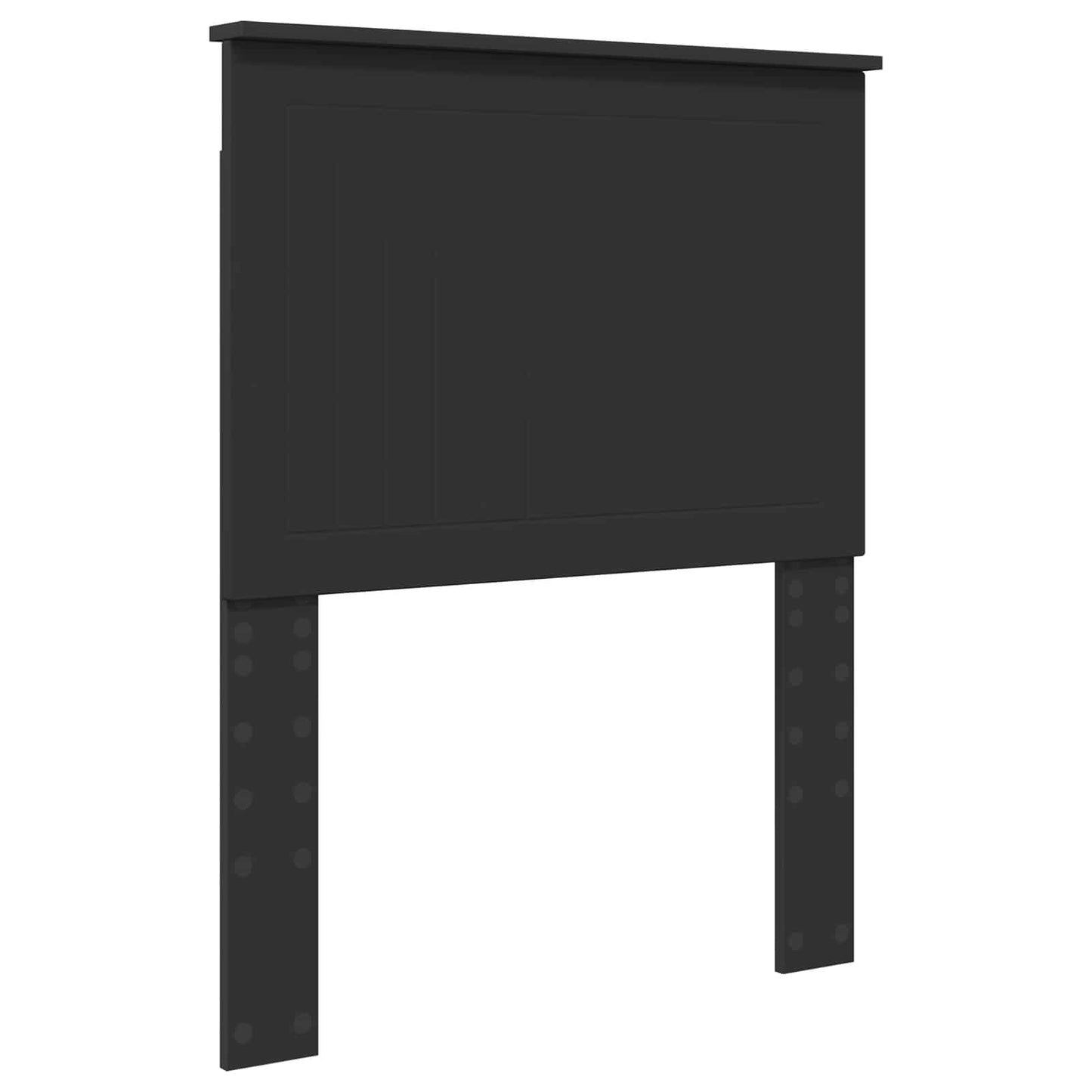 vidaXL Storage Bed with Headboard Black 75 x 190 cm Engineered Wood