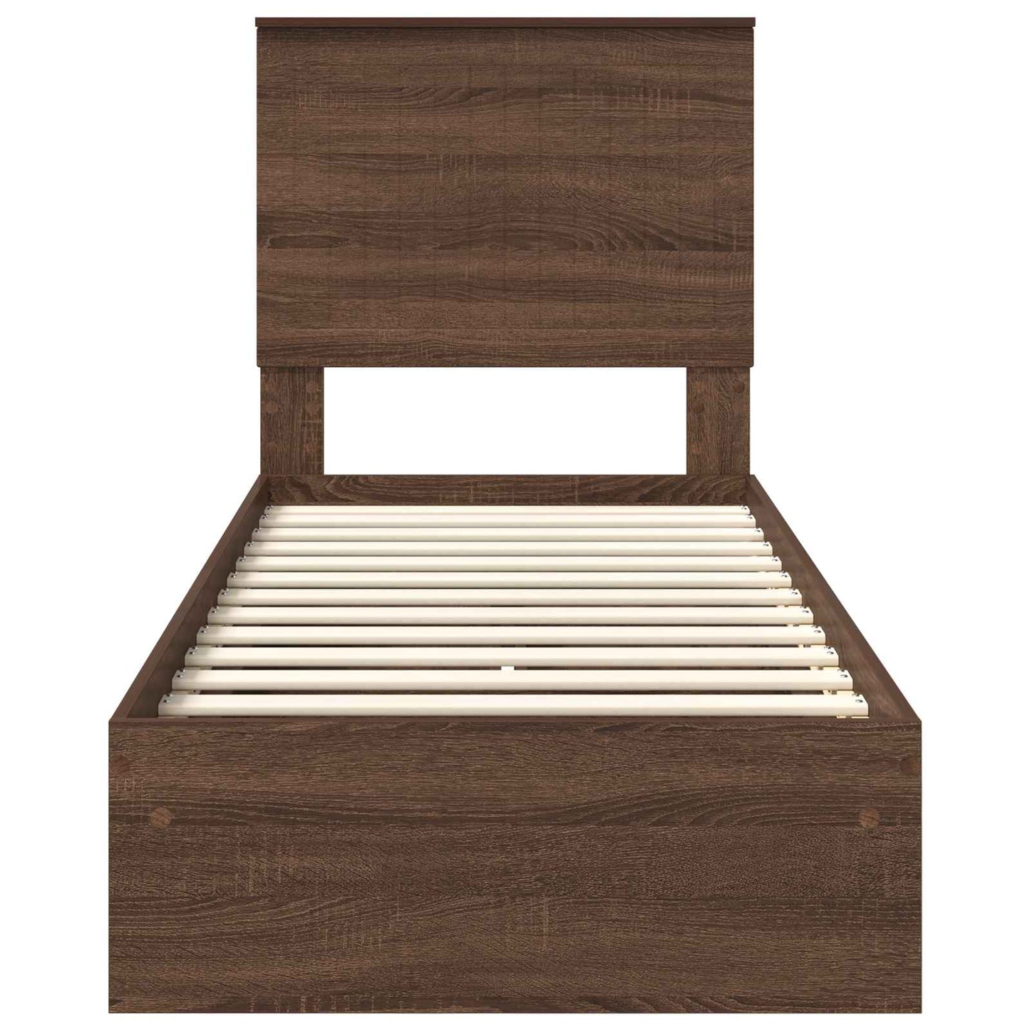 vidaXL Storage Bed with Drawer Brown Oak 75 x 190 cm Engineered Wood