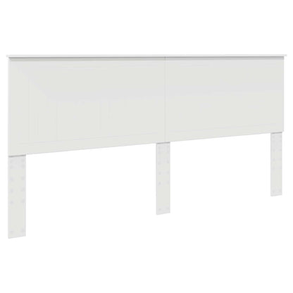 vidaXL Bed Frame with Headboard White 200 x 200 cm Engineered Wood