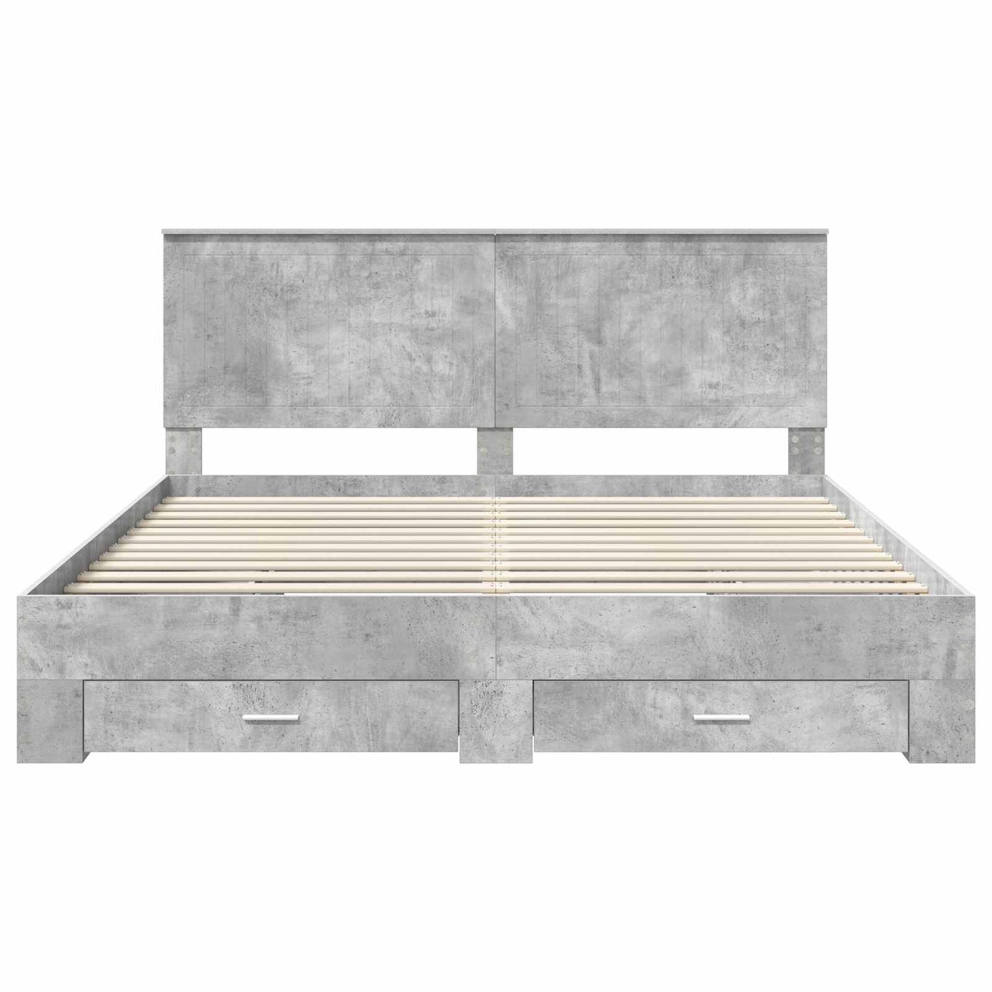 vidaXL Bed Frame Concrete Grey 180 x 200 cm Engineered Wood