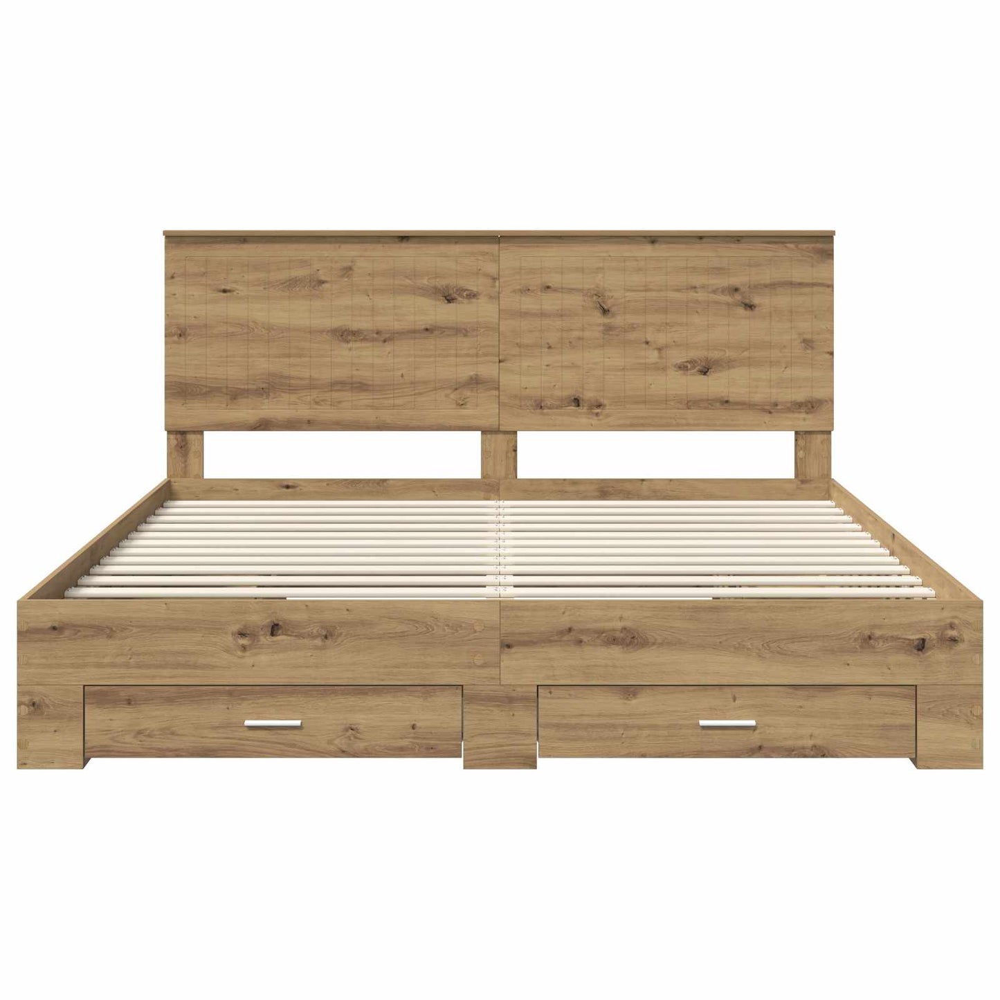vidaXL Bed Frame with Drawer Artisan Oak 180 x 200 cm Engineered Wood