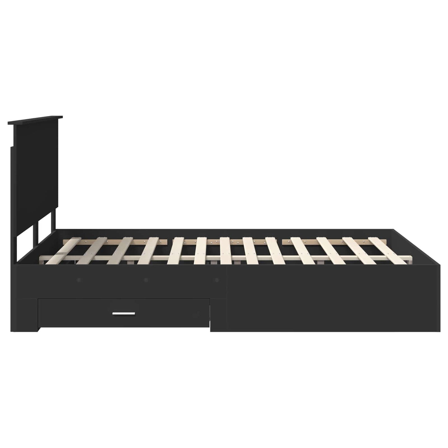 vidaXL Bed Frame Black and Silver 150 x 200 cm Engineered Wood