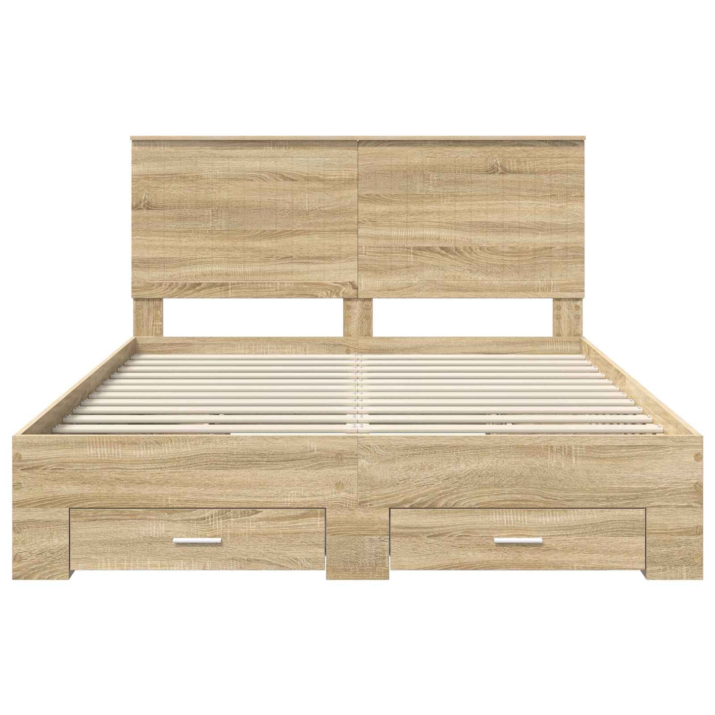 vidaXL Bed Frame with Drawer Sonoma Oak 150 x 200 cm Engineered Wood