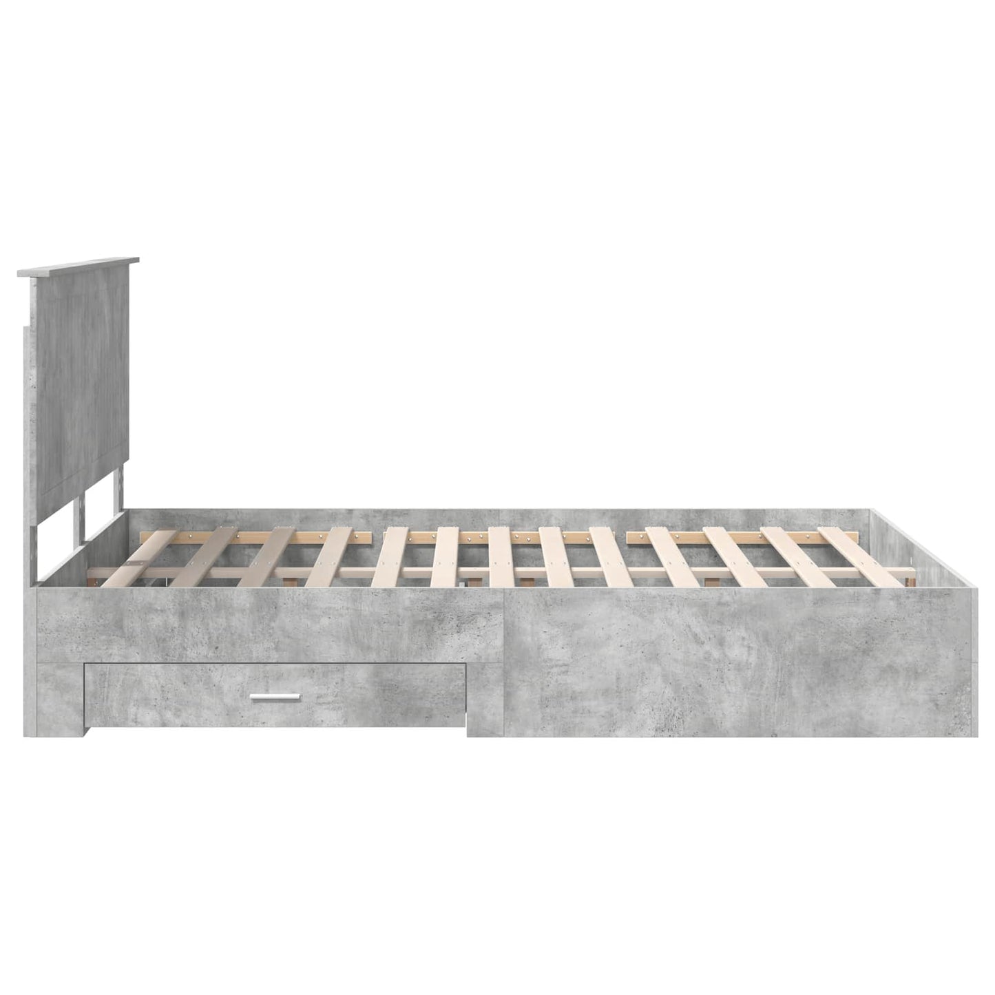 vidaXL Bed Frame Concrete Grey 150 x 200 cm Engineered Wood