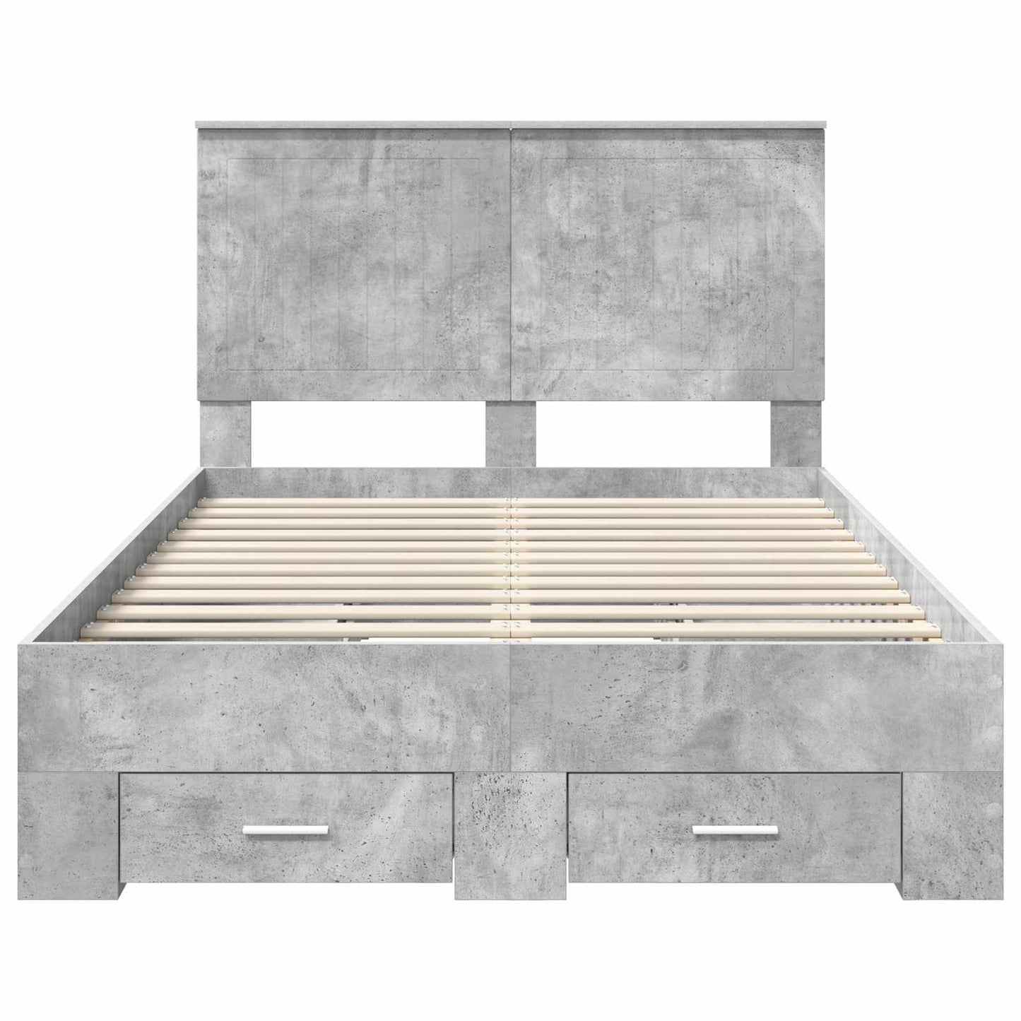 vidaXL Bed Frame Concrete Grey 120 x 190 cm Engineered Wood