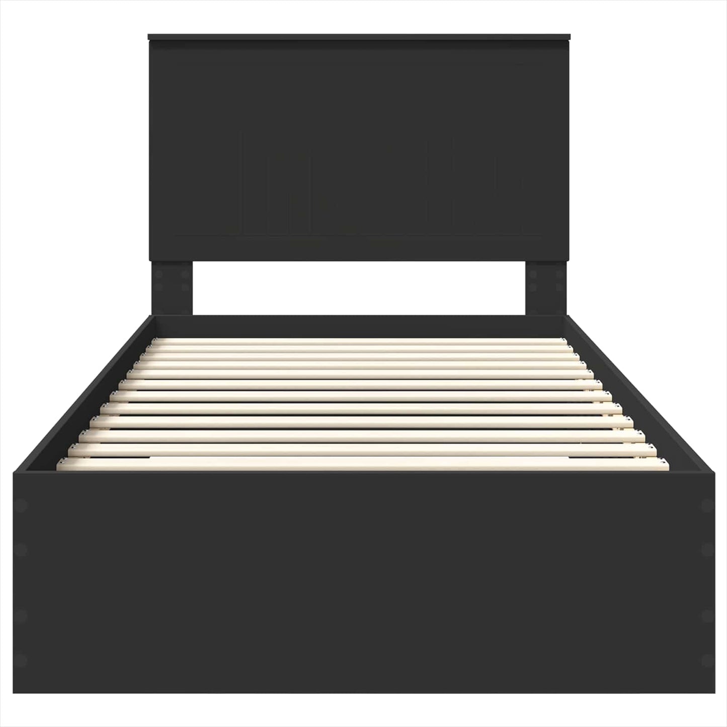 vidaXL Bed Frame Black and Silver 90 x 200 cm Engineered Wood