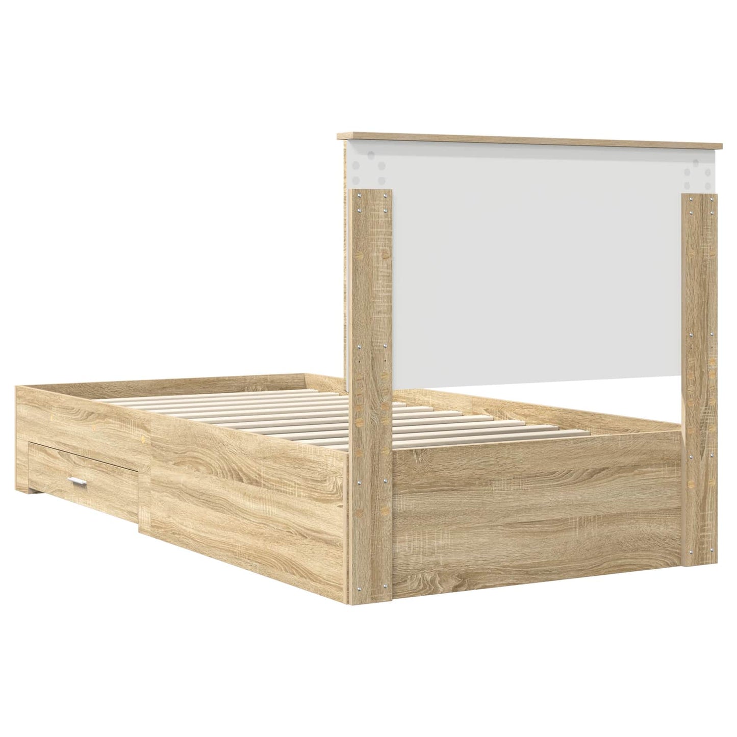 vidaXL Bed Frame with Drawer Sonoma Oak 100 x 200 cm Engineered Wood