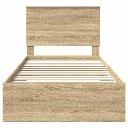 vidaXL Bed Frame with Drawer Sonoma Oak 100 x 200 cm Engineered Wood