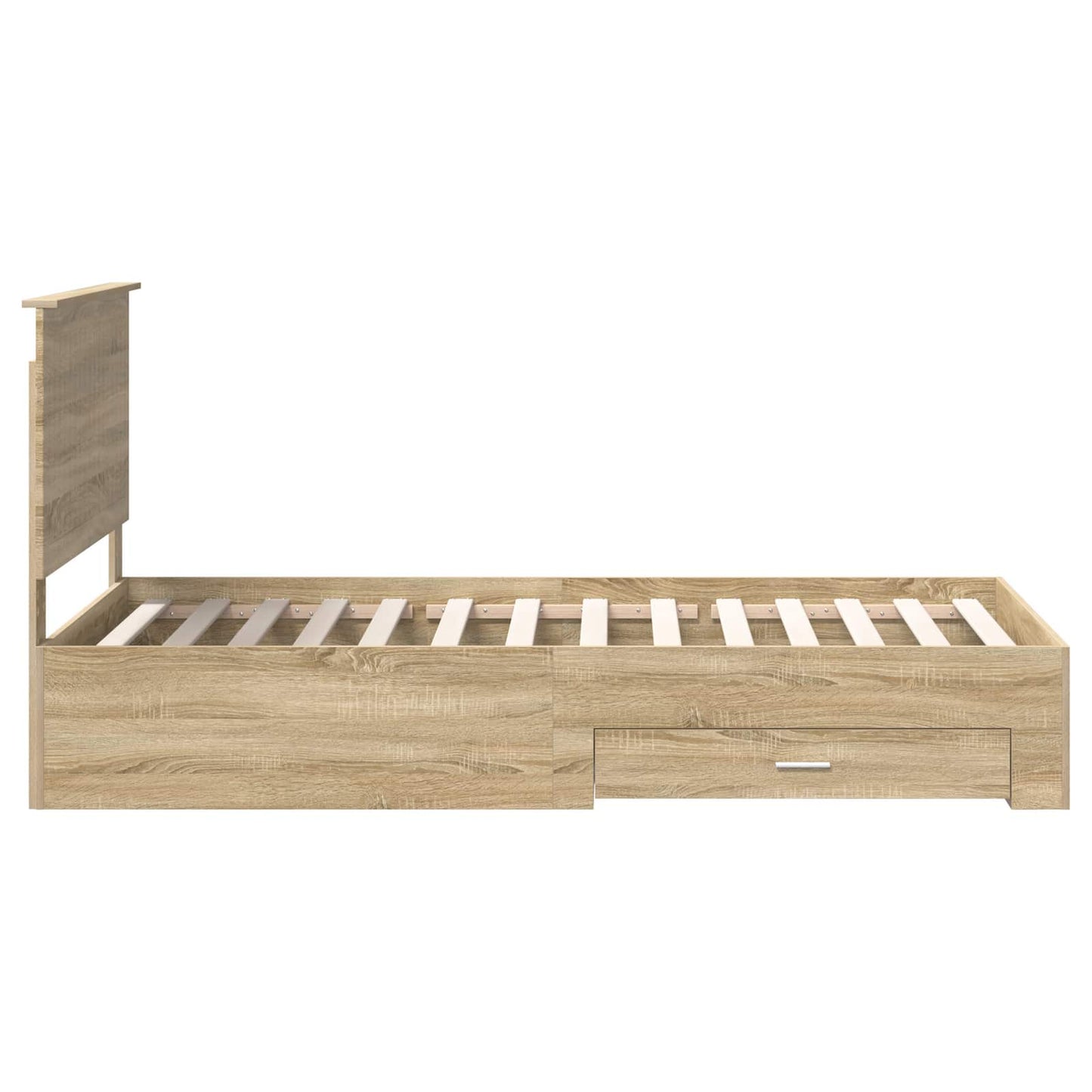 vidaXL Bed Frame with Drawer Sonoma Oak 100 x 200 cm Engineered Wood