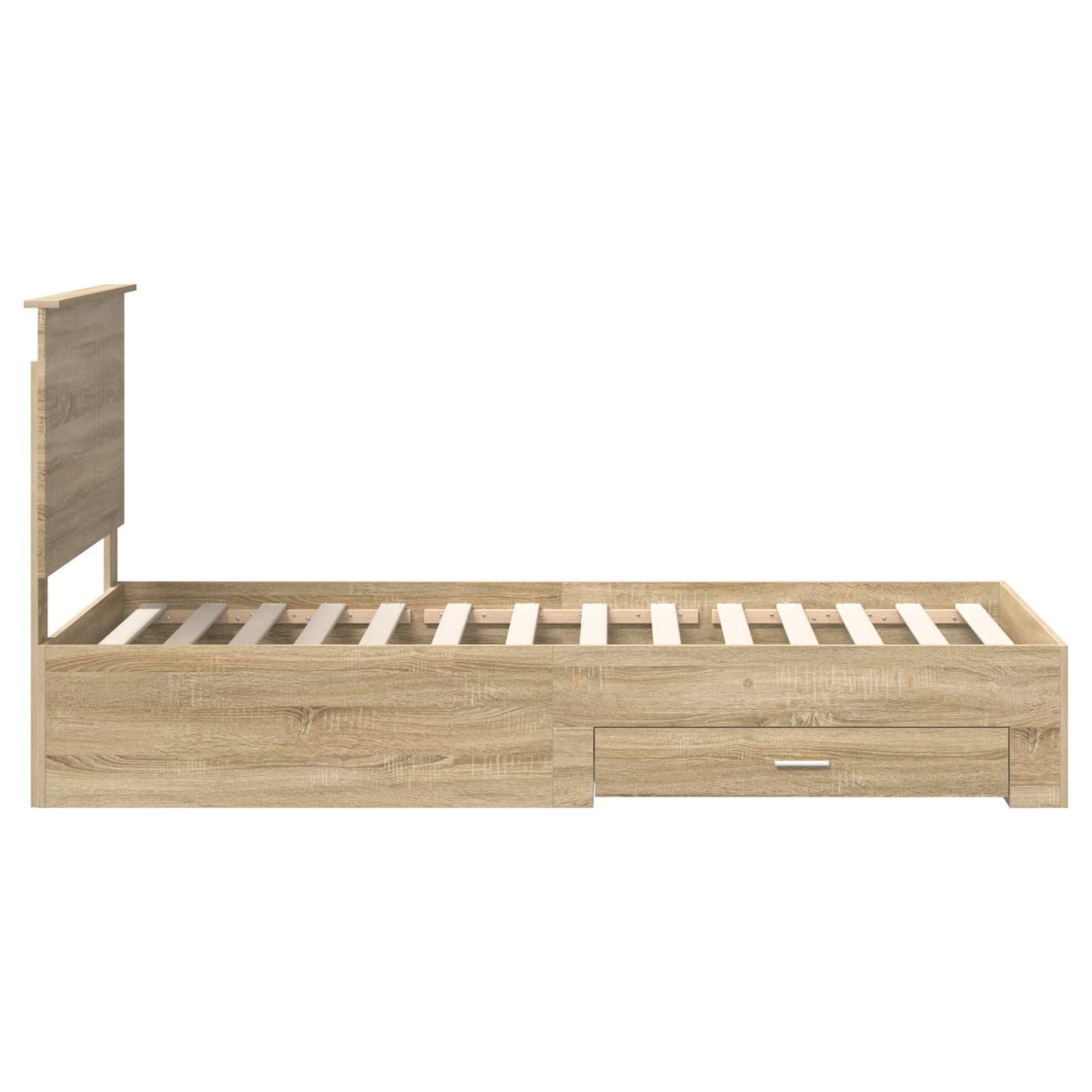 vidaXL Bed Frame with Headboard Sonoma Oak 90 x 190 cm Engineered Wood