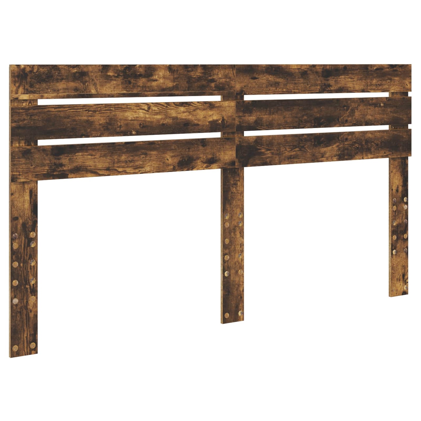 vidaXL Bed Frame Smoked Oak 180 x 200 cm Solid Pine Wood