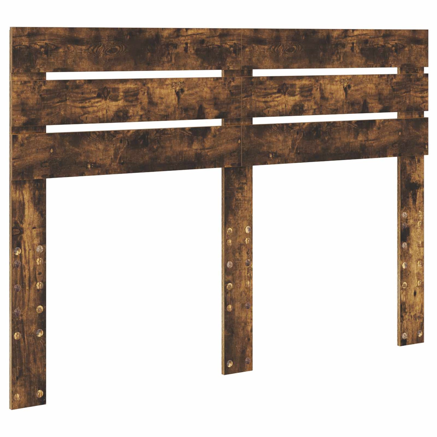 vidaXL Bed Frame Smoked Oak 160 x 200 cm Solid Pine Wood