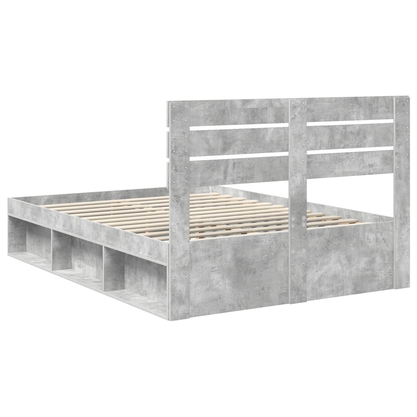 vidaXL Bed Frame Concerte Grey 150 x 200 cm Solid Pine Wood