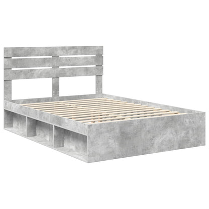 vidaXL Bed Frame with Headboard Concerte 140 x 190 cm Solid Pine Wood