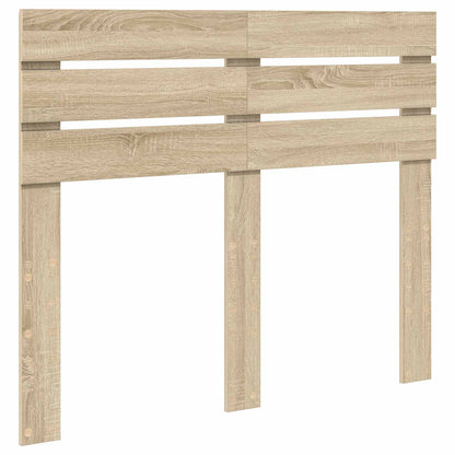 vidaXL Bed Frame with Headboard Sonoma 120 x 190 cm Solid Pine Wood