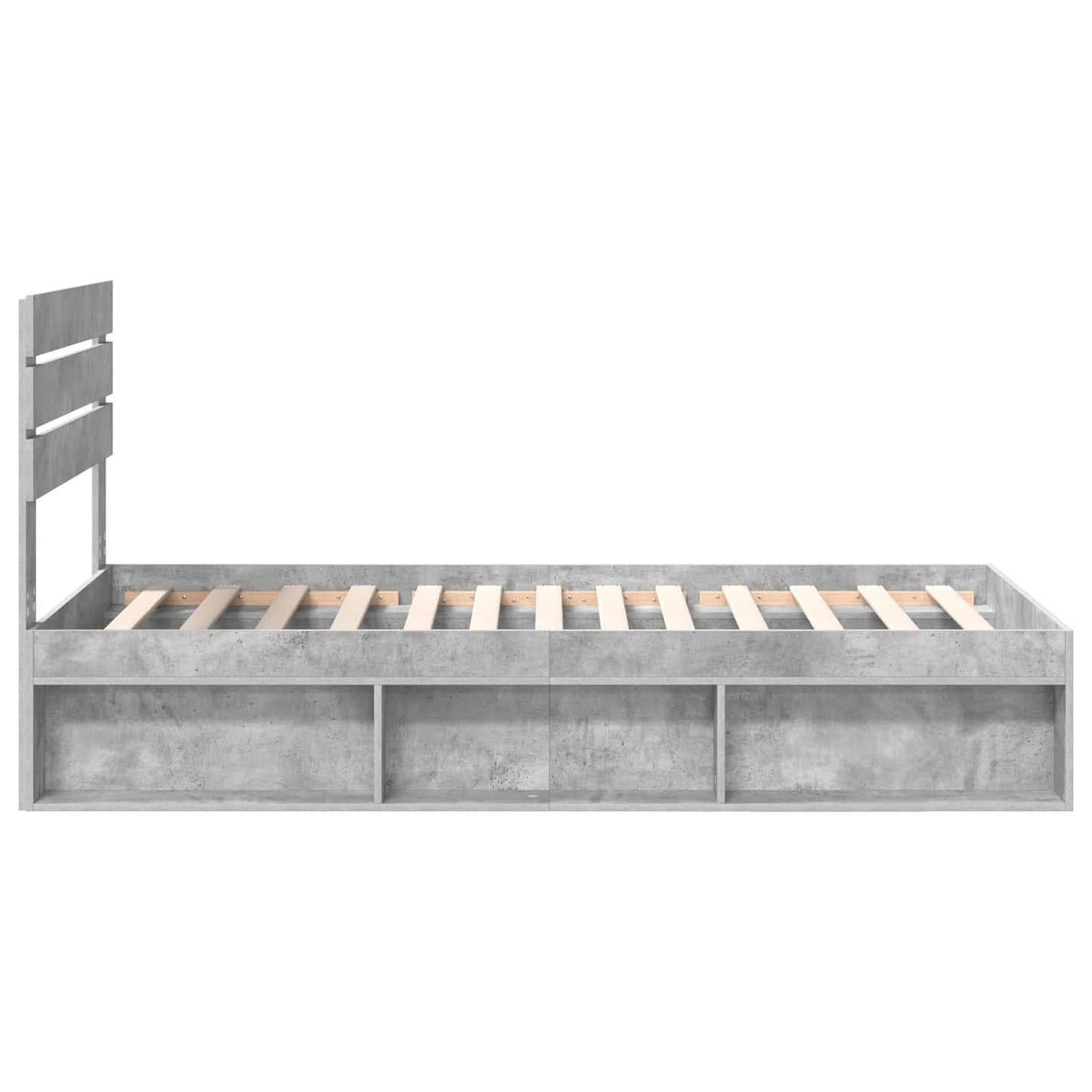 vidaXL Bed Frame Concerte Grey 100 x 200 cm Solid Pine Wood