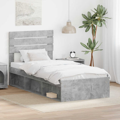 vidaXL Bed Frame with Headboard Concerte 90 x 200 cm Solid Pine Wood