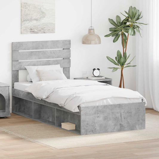 vidaXL Bed Frame with Headboard Concerte 90 x 200 cm Solid Pine Wood
