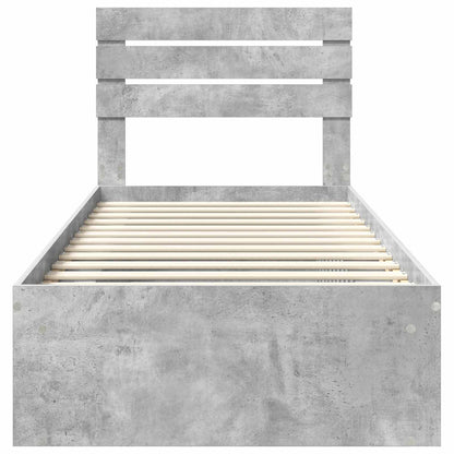 vidaXL Bed Frame Concerte Grey 90 x 190 cm Solid Pine Wood