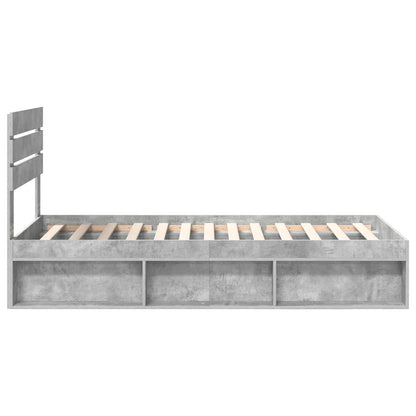 vidaXL Bed Frame Concerte Grey 75 x 190 cm Solid Pine Wood