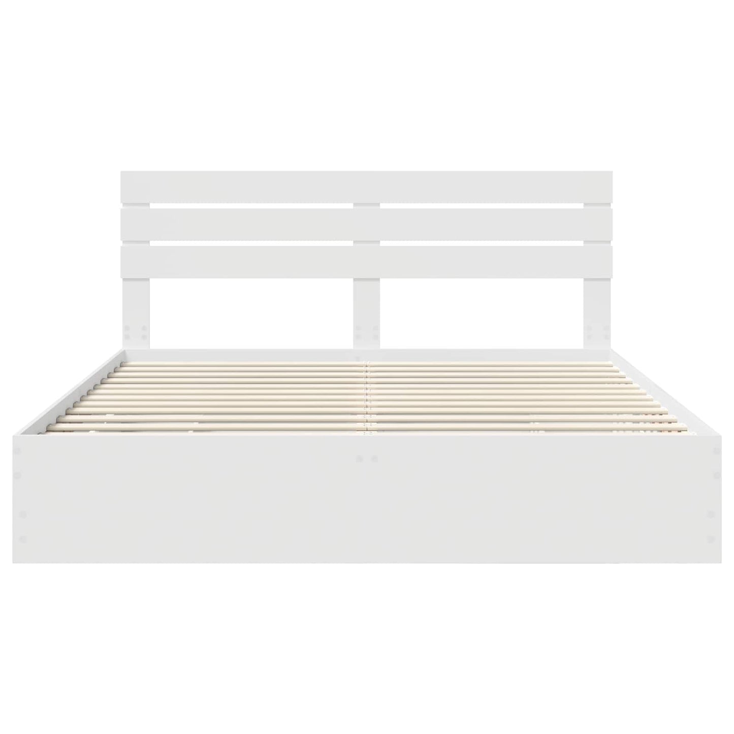 vidaXL Bed Frame with Drawer White 200 x 200 cm Engineer Wood