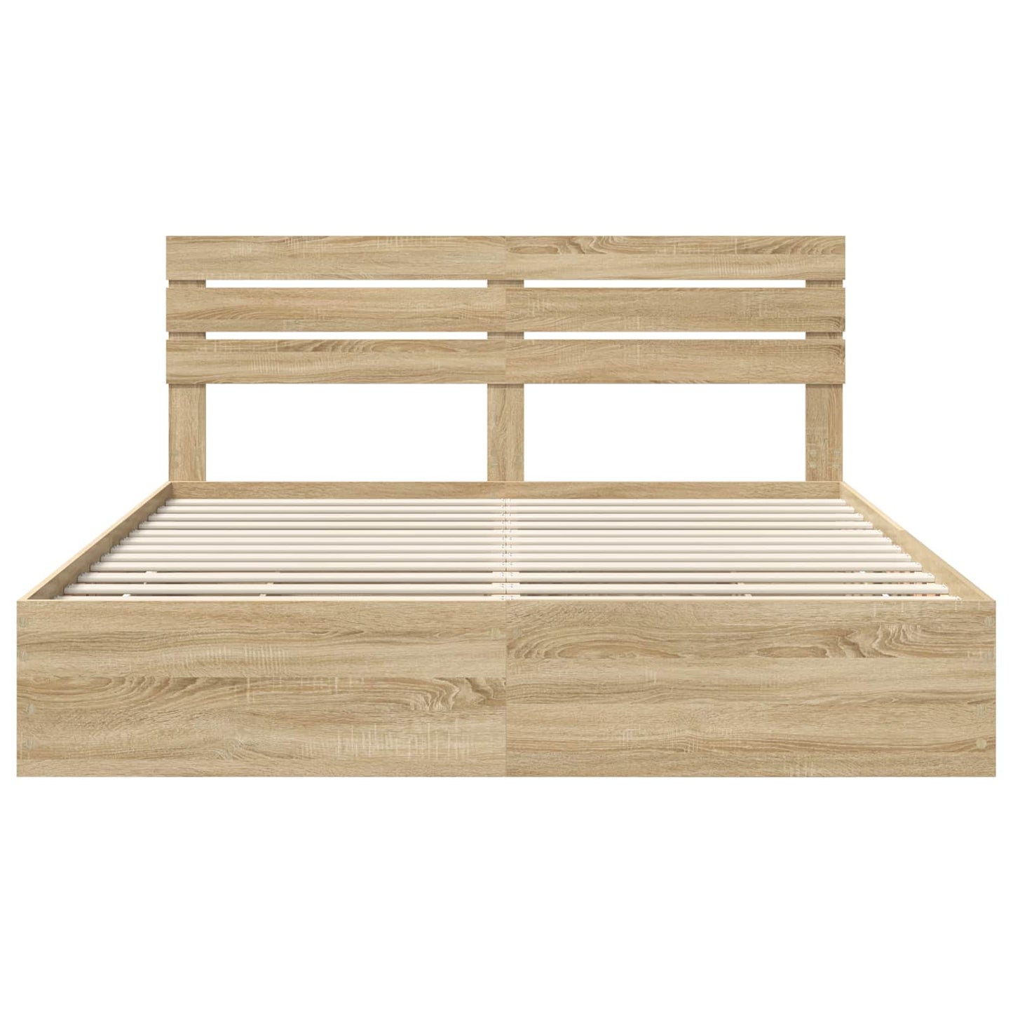 vidaXL Bed Frame with Drawer Sonoma Oak 200 x 200 cm Engineer Wood