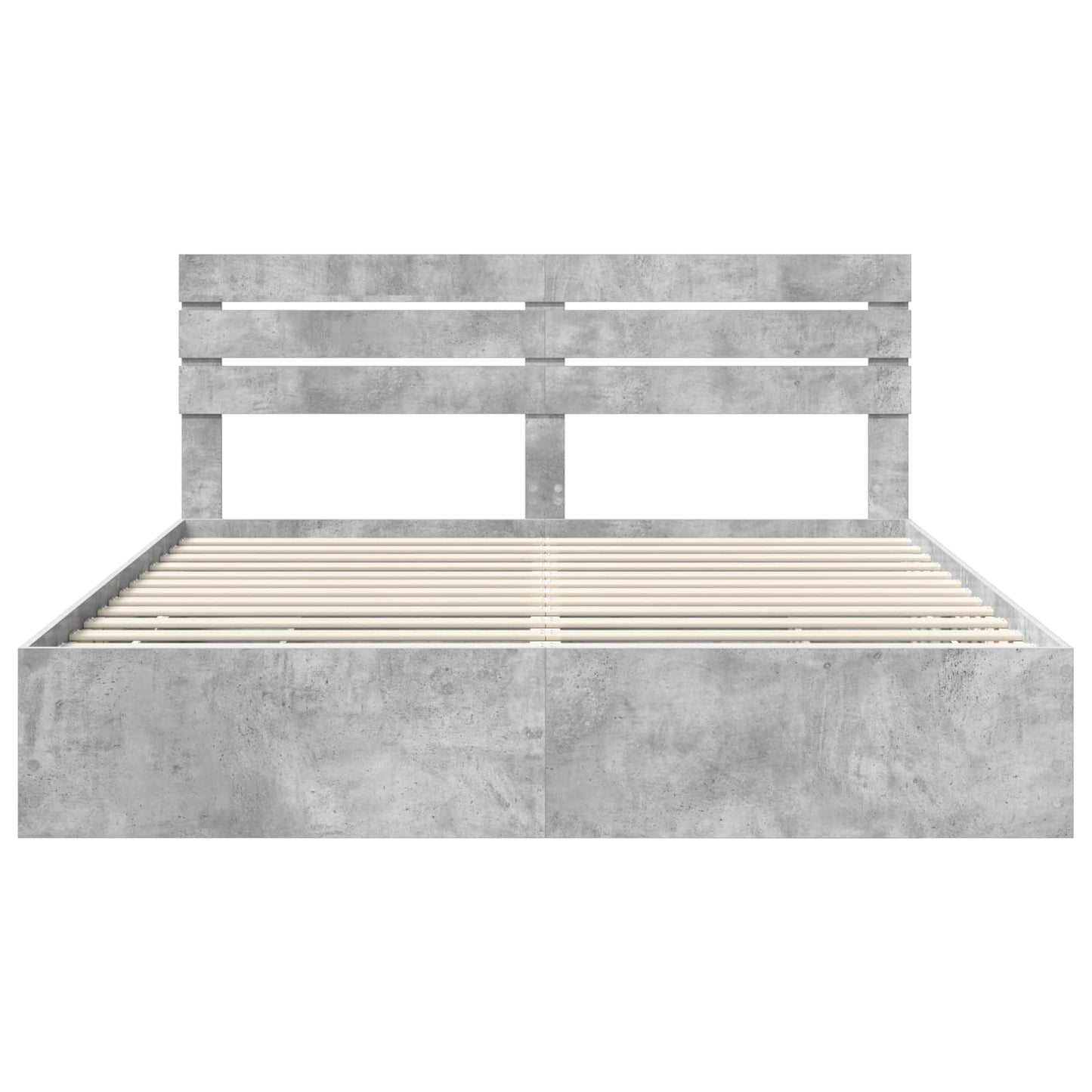 vidaXL Bed Frame with Drawer Concrete Grey 180 x 200 cm Engineer Wood