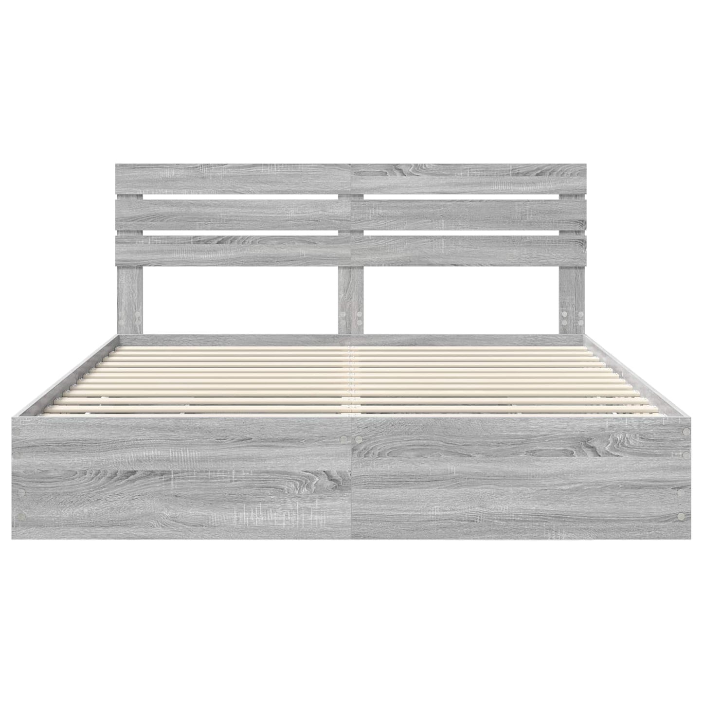 vidaXL Bed Frame with Drawer Grey Sonoma 180 x 200 cm Engineer Wood