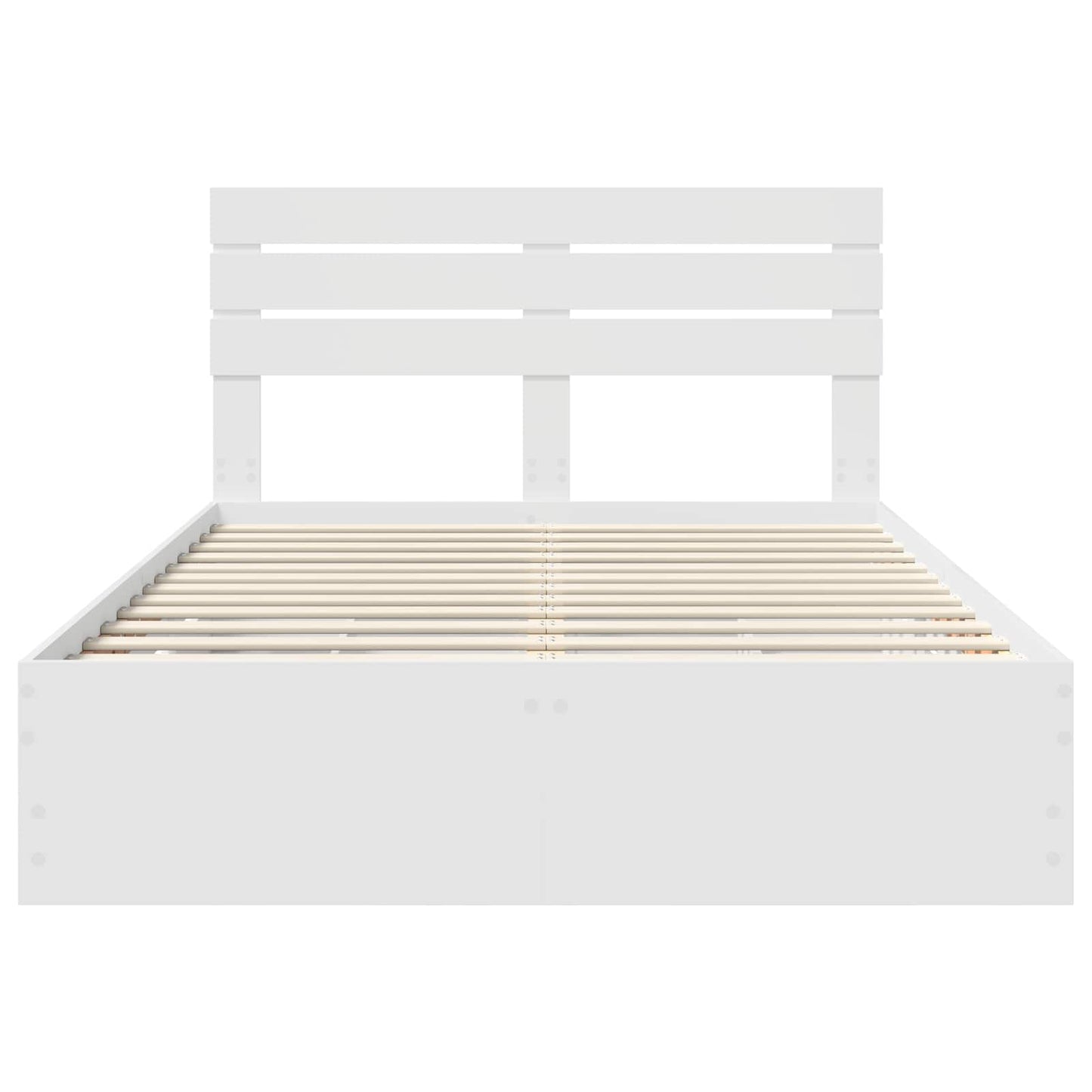 vidaXL Bed Frame with Drawer White 150 x 200 cm Engineer Wood