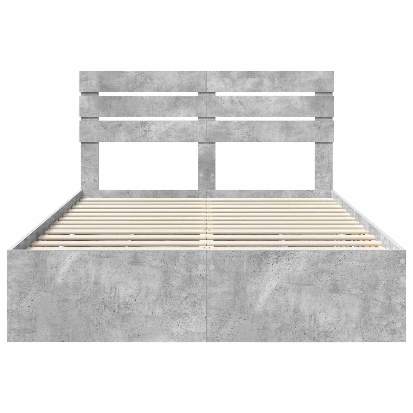 vidaXL Bed Frame with Drawer Concrete Grey 150 x 200 cm Engineer Wood