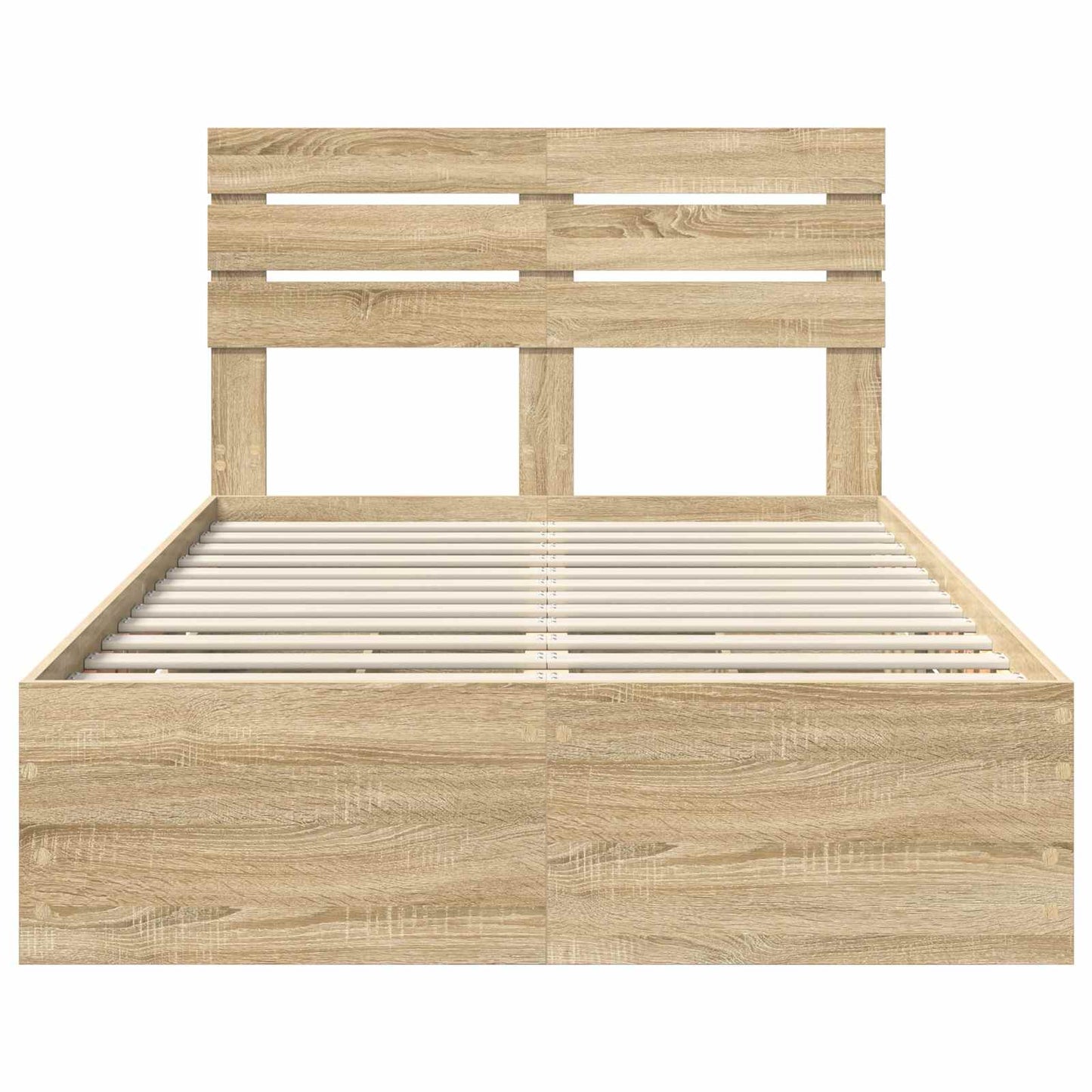 vidaXL Bed Frame with Drawer Sonoma Oak 120 x 200 cm Engineer Wood