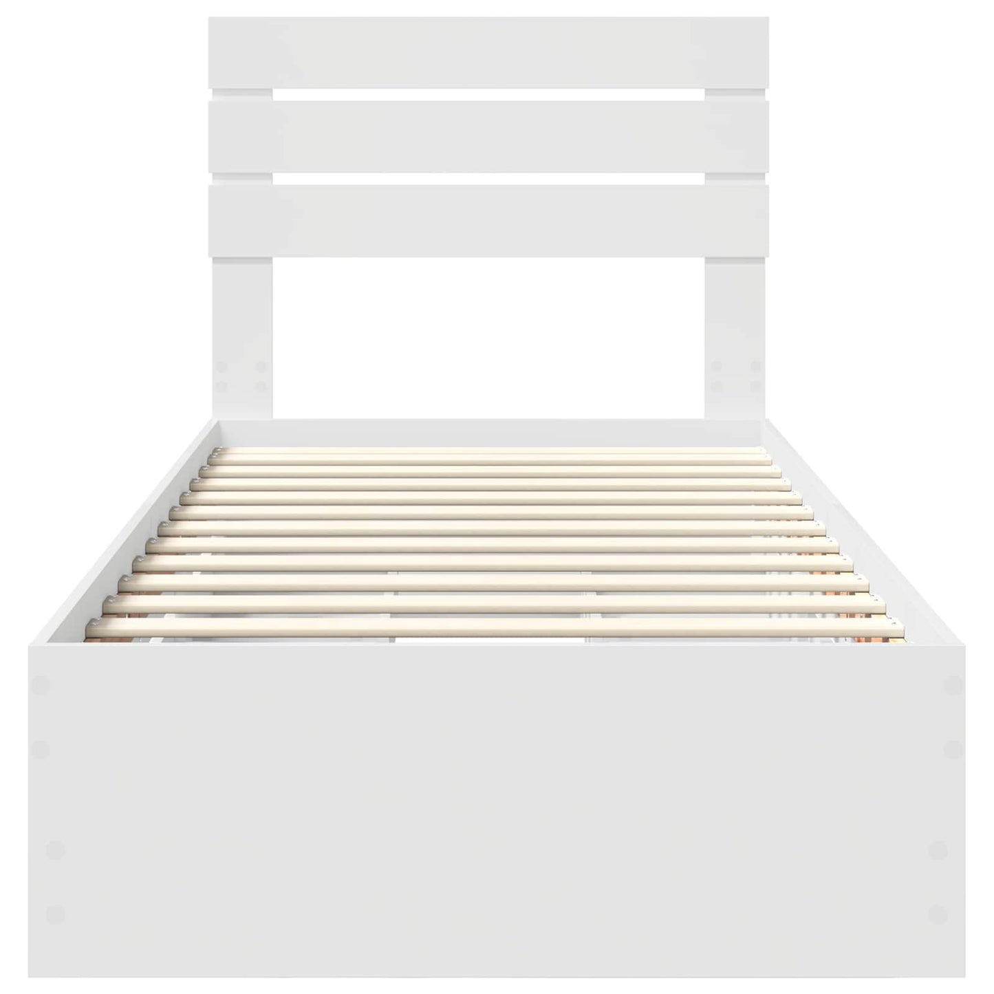 vidaXL Bed Frame with Drawer White 90 x 190 cm Engineer Wood