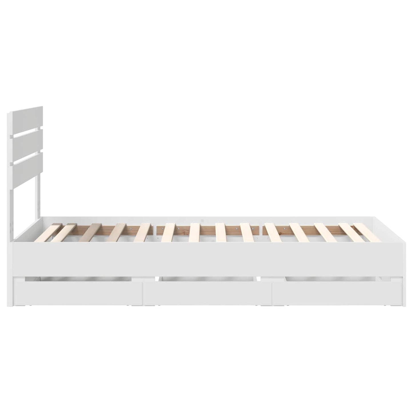 vidaXL Bed Frame with Drawer White 75 x 190 cm Engineer Wood