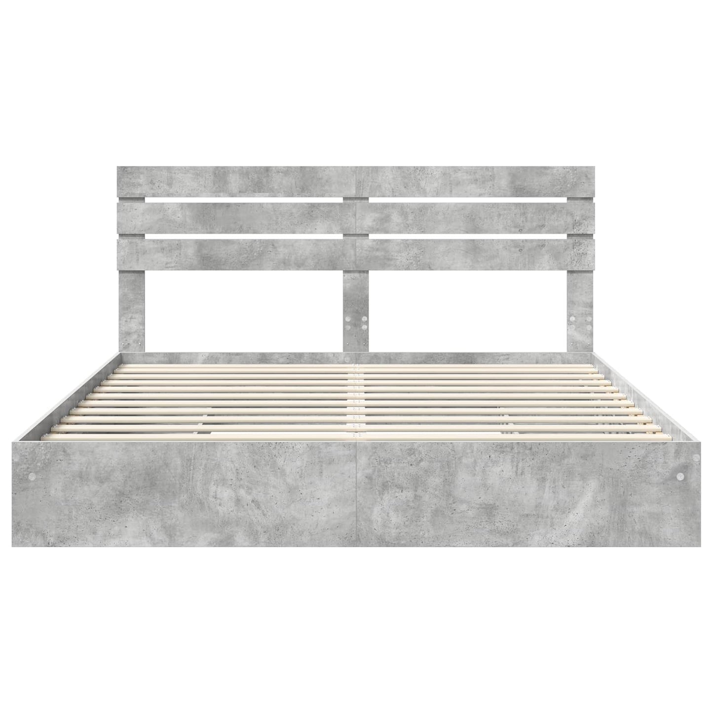 vidaXL Storage Bed Concrete Grey 200 x 200 cm Engineered Wood