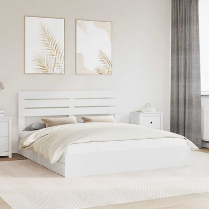 vidaXL Storage Bed with Drawer White 180 x 200 cm Engineered Wood