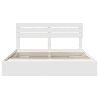 vidaXL Storage Bed with Drawer White 180 x 200 cm Engineered Wood